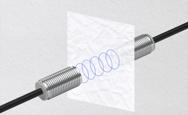 A dual-sensor detection sensor using a 300kHz ultrasonic transducer is used to detect ultrathin objects