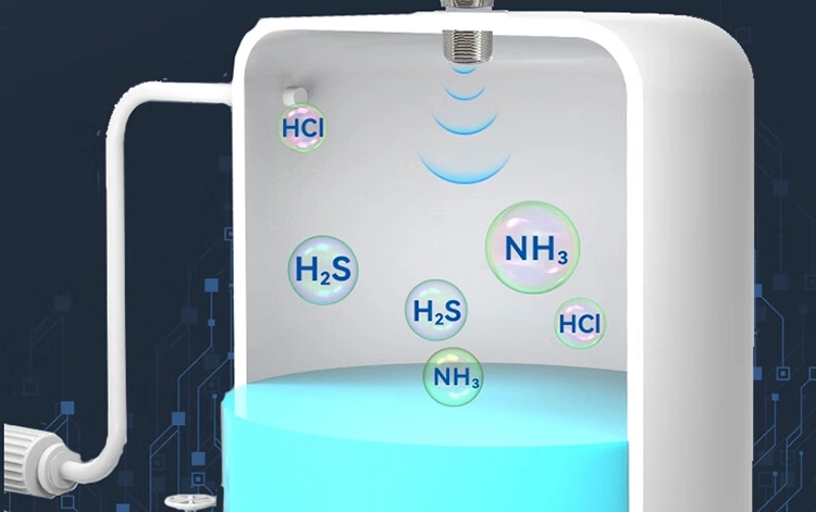 Application in detecting the level of corrosive liquids in tanks