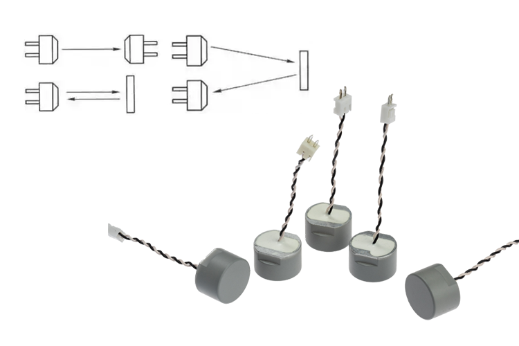 What does an ultrasonic transducer do