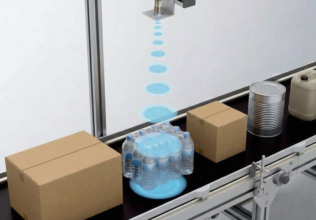 Applications of conveyor belt object presence detection for objects of various shapes and materials-ISUB500-30GM85