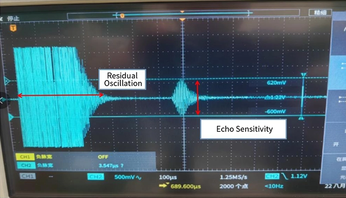 rectangular-ultrasonic-web-guiding-transducers-ISU160-2818TRAJ-T1-Waveform-diagram
