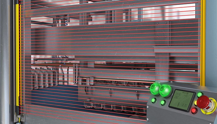 Infrared sensor-based automated equipment access control safety light curtain application