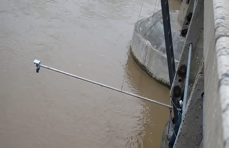 Ultrasonic sensors are used to detect water levels in rivers, canals, and weirs