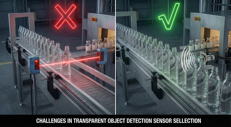Challenges In Transparent Object Detection Sensor Selection