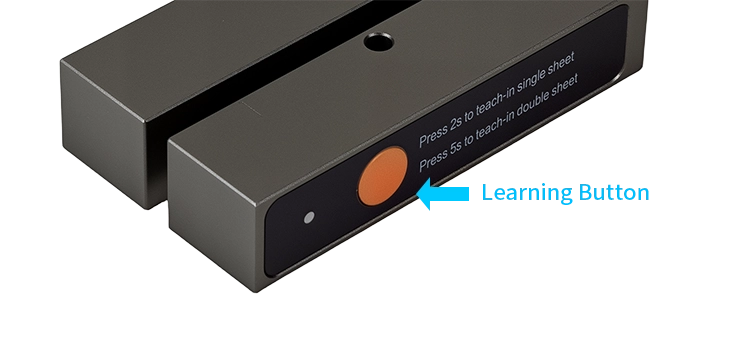 Ultrasonic Label Sensor-learning button